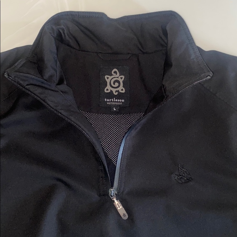 TURTLESON M’s LRG 1/4 Zip Blck Golf S/S Pullover